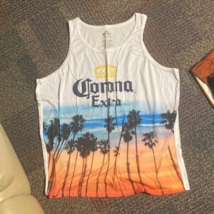 Corona White Tank Top